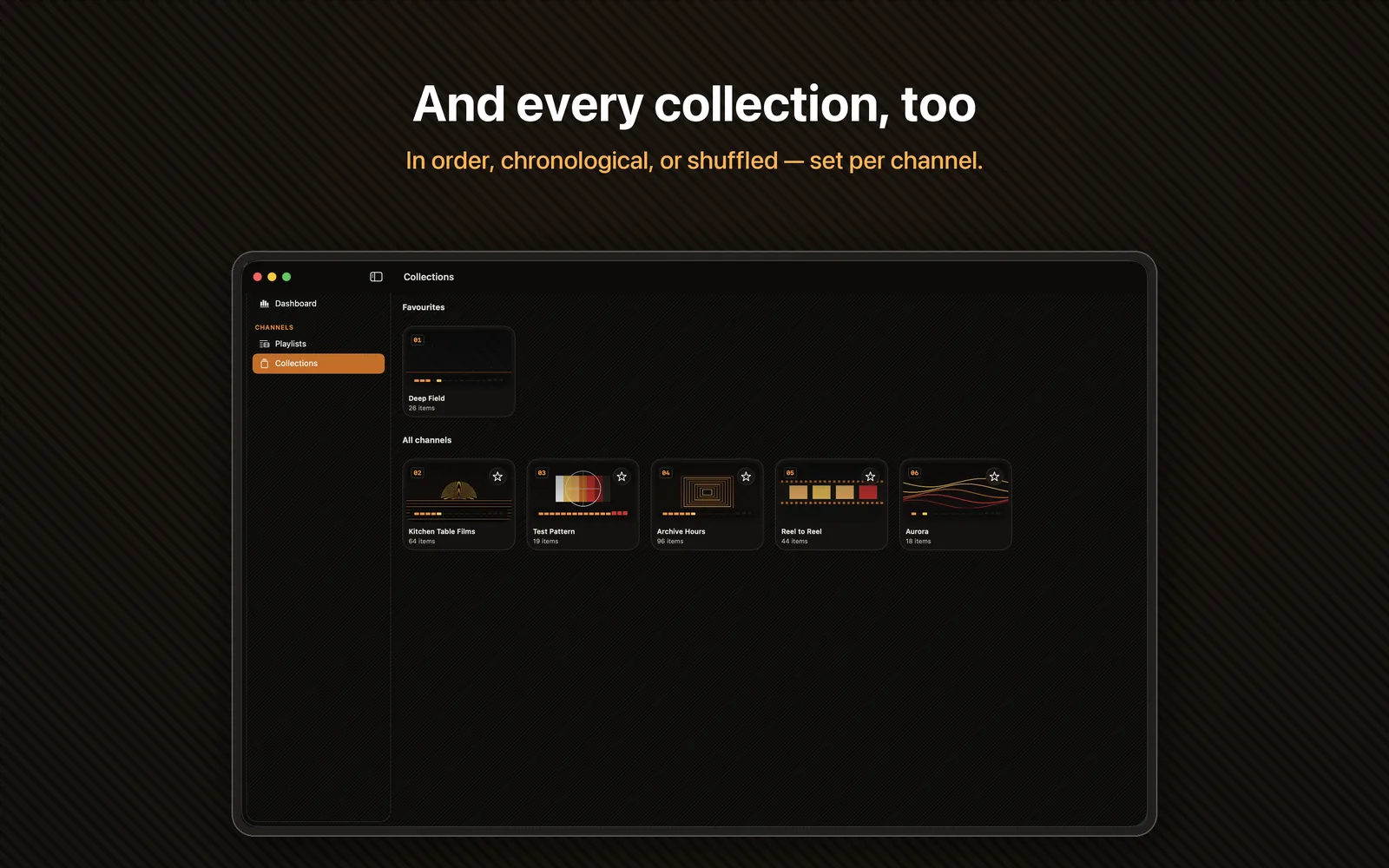 Channels built from Plex collections